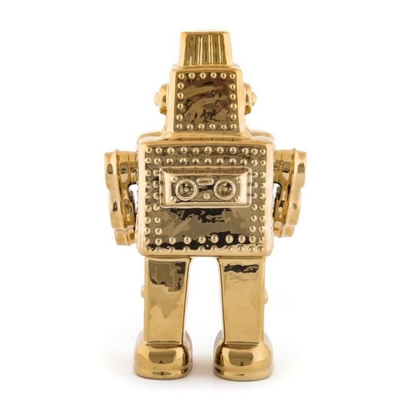 SELETTI MEMORABILIA WHITE AND GOLD Untersetzer 17,4 x 12,4 cm - My robot