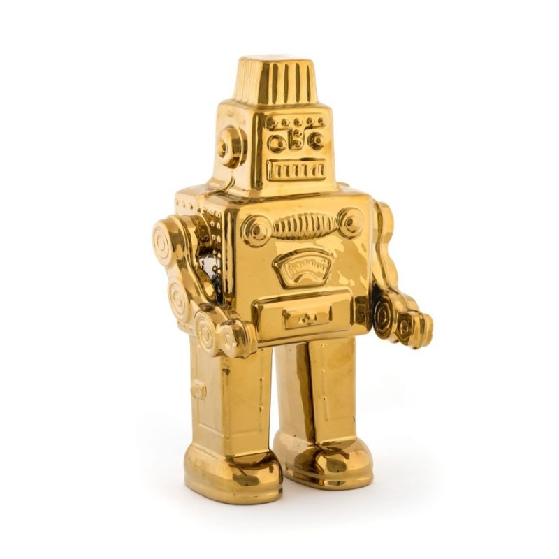 SELETTI MEMORABILIA WHITE AND GOLD Untersetzer 17,4 x 12,4 cm - My robot