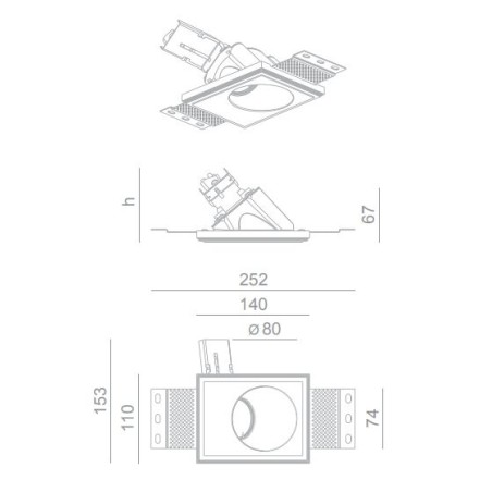 BRICK IN THE WALL Pixo 50 W IP20 LED WARMDIM
