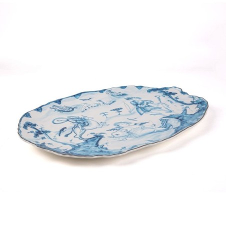 SELETTI DIESEL LIVING-CLASSIC ON ACID Serving plate Porcelain