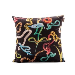 SELETTI TOILETPAPER Pillow 67 x 67 cm - Snakes