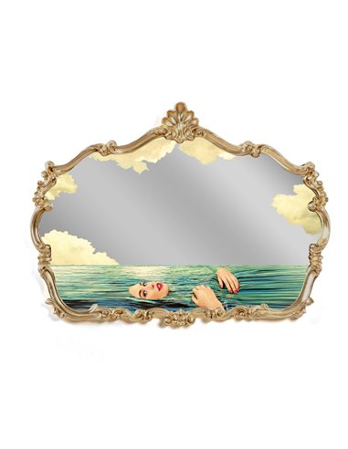 SELETTI BAROQUE MIRROR Mirror 120 x 7 x 90 cm with PU and MDF frame