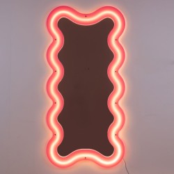 SELETTI SUPERCURVE Mirror 90 x 185 x 4 cm with Transparent Frame