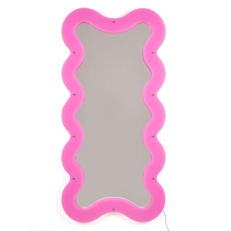 SELETTI SUPERCURVE Mirror 90 x 185 x 4 cm with Transparent Frame