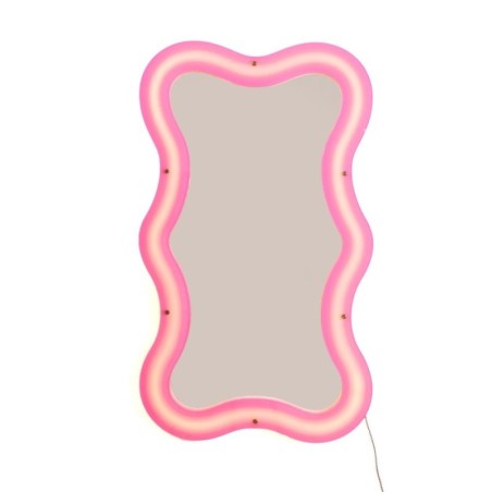 SELETTI SUPERCURVE Mirror 59,77 x 102,55 x 4 cm with Transparent Frame
