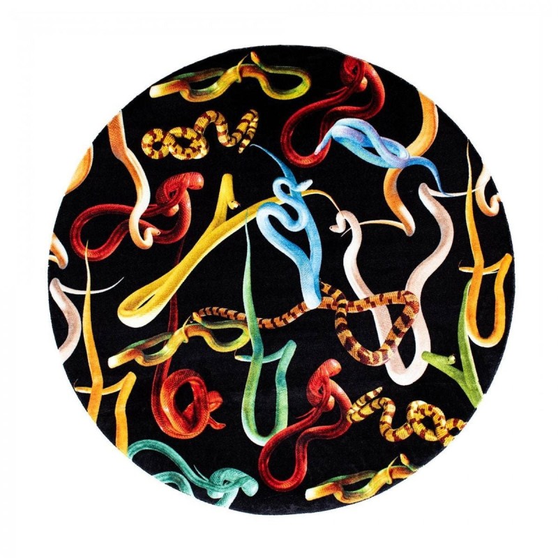 SELETTI TOILETPAPER Teppichboden ø 200 cm Polyester - Snakes