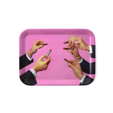 SELETTI TOILETPAPER Serving plate 32 x 43,5 cm Melamine - Lipstick Pink