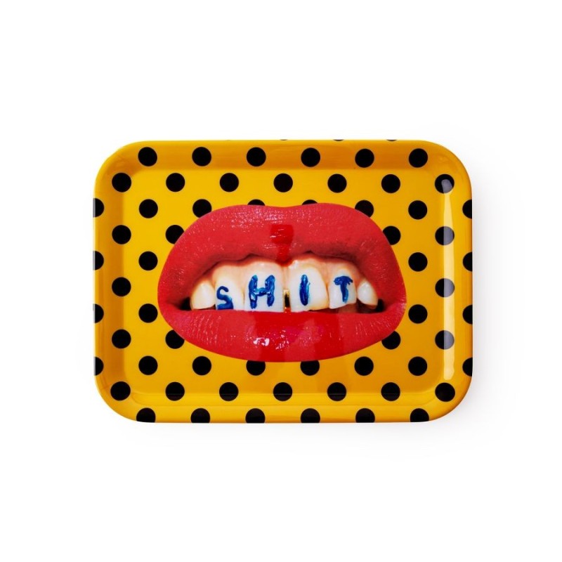 SELETTI TOILETPAPER Servierteller 32 x 43,5 cm Melamin - Shit