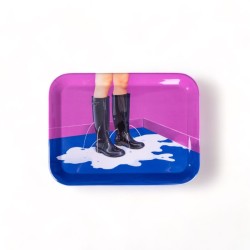 SELETTI TOILETPAPER Servierteller 32 x 43,5 cm Melamin - Milky Boots