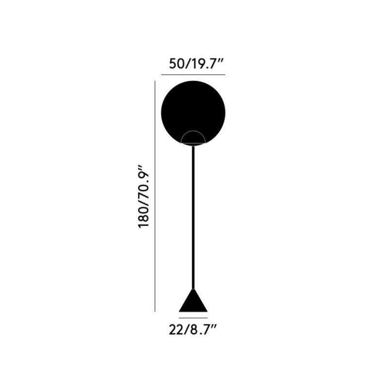 Tom Dixon Globe Cone 50Cm Floor Led Bodenlampe