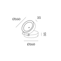 Tech X-BEAM ROUND 1.0 FLOOR SURFACE LIGHT