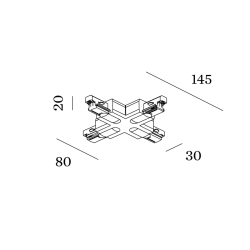 Wever & Ducré 1-Phase Track X-Connector