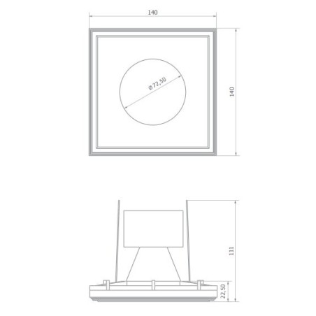 BRICK IN THE WALL Zerodix 70 IP54 Bathroom LED 1000 lm CRI80