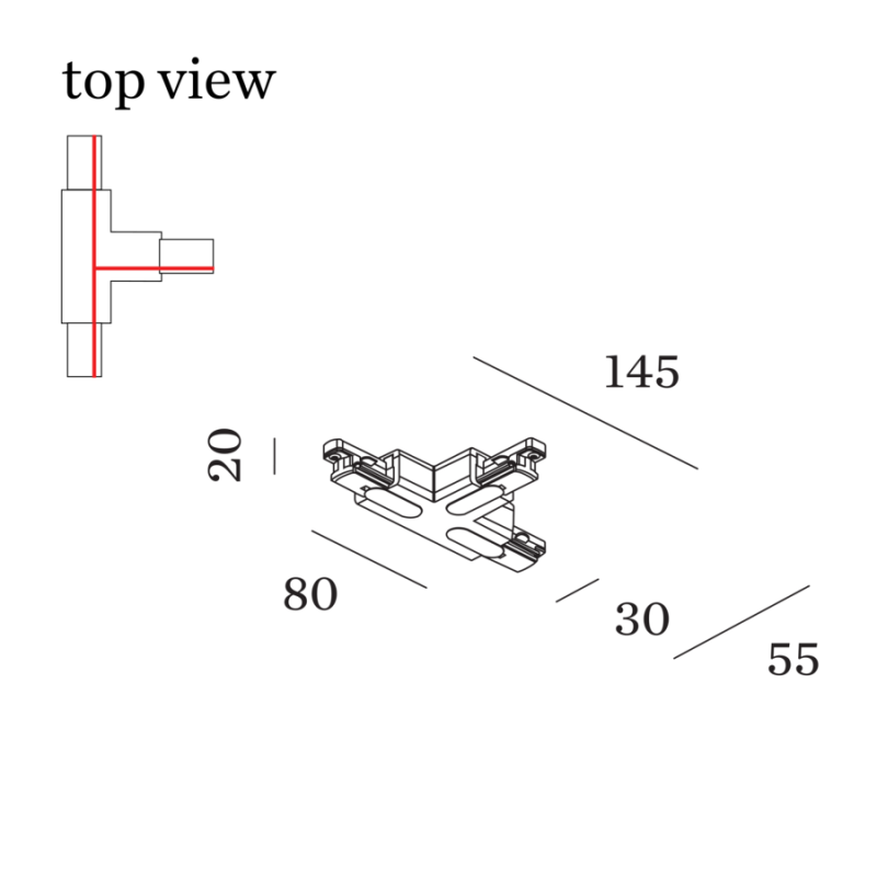 Wever & Ducré 1-phase track | AA-B T-Connector