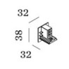 Wever & Ducré 3-phase track | left/right End Cap