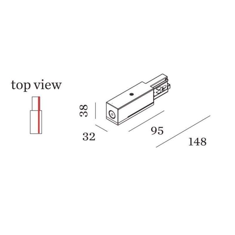 Wever & Ducré 3-phase track | left End Feed