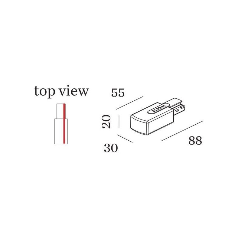 Wever & Ducré 1-phase track | right End Feed