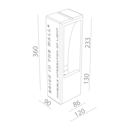 BRICK IN THE WALL Small IP20 LED 500 lm remote driver WARMDIM