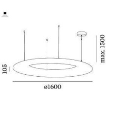 Wever & Ducré GIGANT 16.0 DALI dim Hängelampe