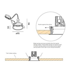 Wever & Ducré DEEP IP44 1.0 MR16 blade springs