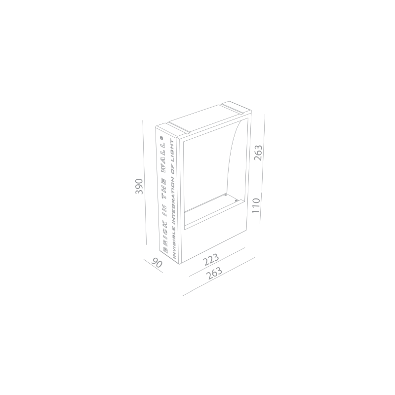 BRICK IN THE WALL Big IP54 Outdoor LED 800LM 230VAC