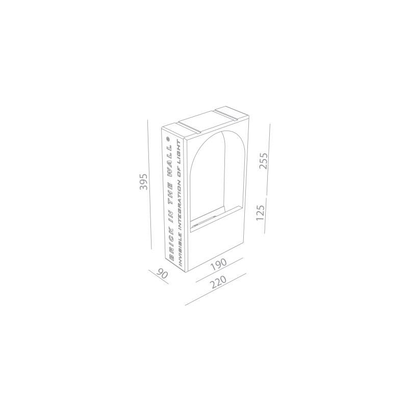 BRICK IN THE WALL Moor 1 IP20 LED 900LM 230VAC WARMDIM