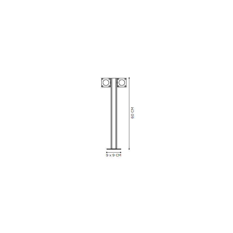Royal Botania Q-Bic Bollard 60cm - 2 lamps