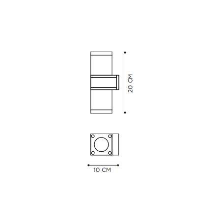 Royal Botania Q-Bic Wall lamp - 2 lamps