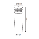 Royal Botania Rusty Bollard 40 cm LED