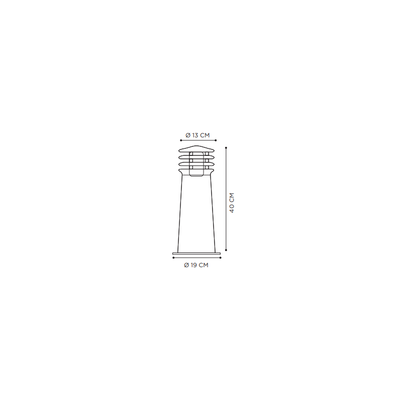 Royal Botania Rusty Bollard 40 cm LED