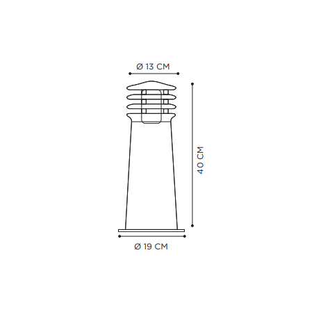 Royal Botania Rusty Bollard 40 cm LED
