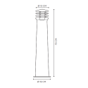 Royal Botania Rusty Bollard 70cm LED