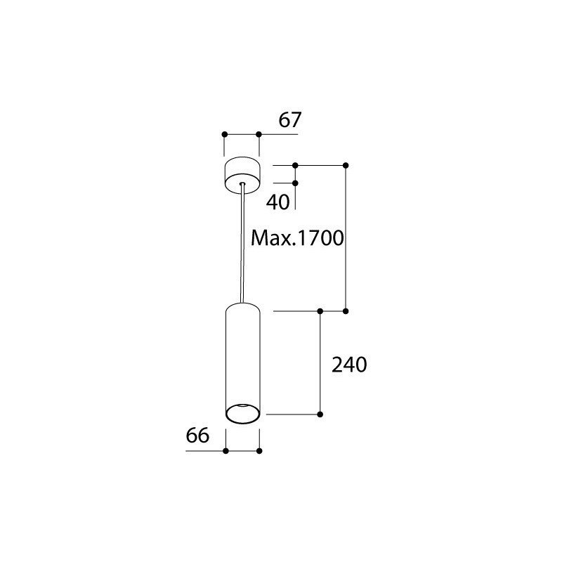 Tal Lighting FUNNEL SUSPENSION 240 CI MAINS DIMM Hängelampe