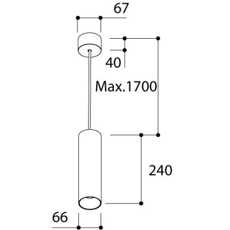 TAL FUNNEL SUSPENSION 240 CI MAINS DIMM suspension lamp