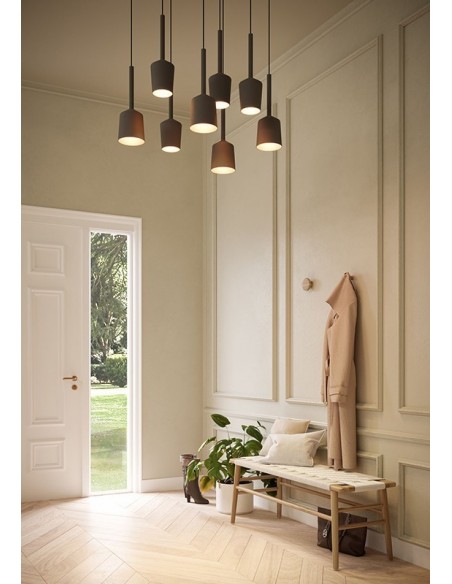 Modular Tulip bloom (power feed surface) E27 Suspension lamp