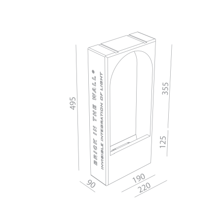 BRICK IN THE WALL Moor Large 1 IP54 Outdoor LED 800LM 230VAC