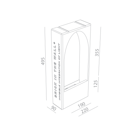 BRICK IN THE WALL Moor Large 2 IP20 LED 900LM 230VAC WARMDIM