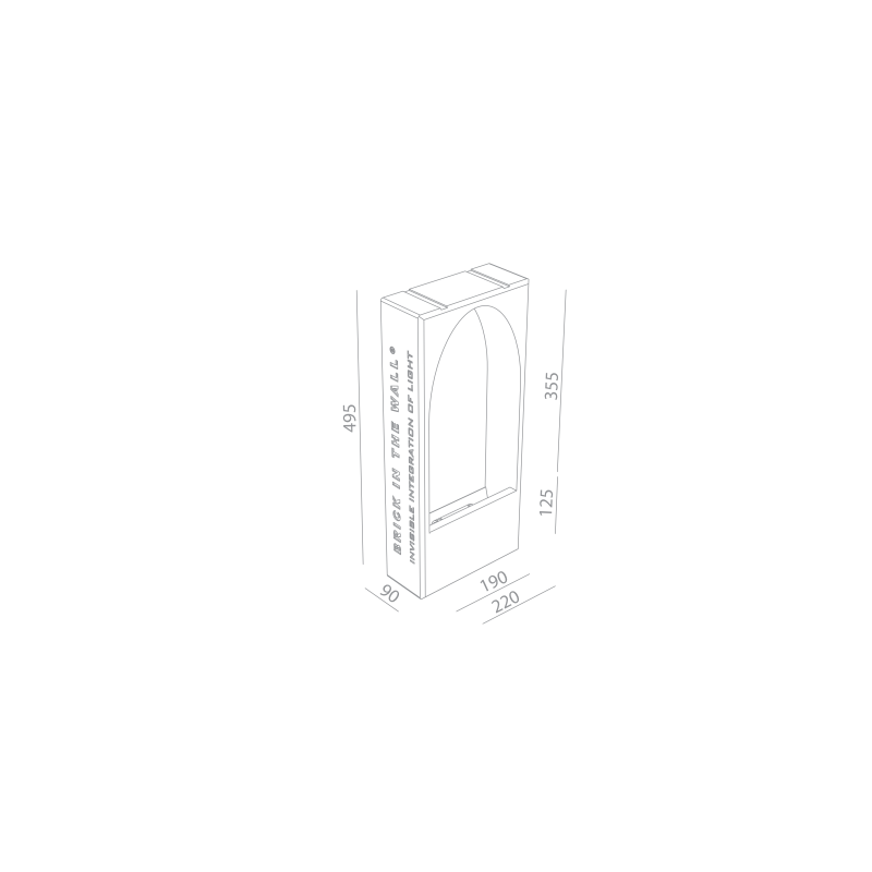 BRICK IN THE WALL Moor Large 2 IP54 Bathroom LED 800LM 230VAC