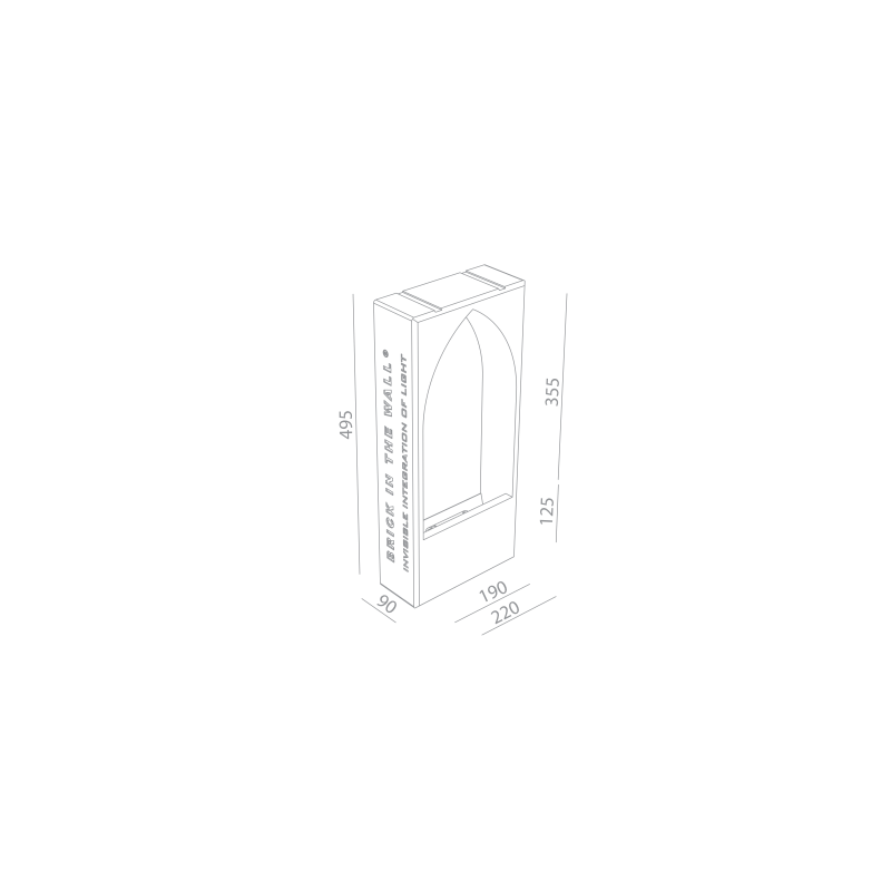 BRICK IN THE WALL Moor Large 3 IP54 Outdoor LED 800LM 230VAC