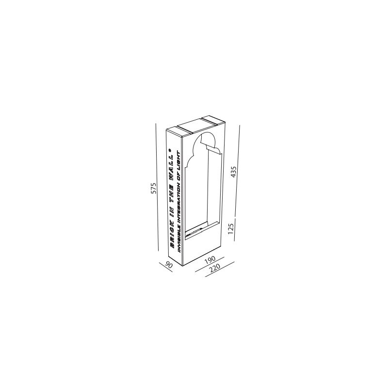 BRICK IN THE WALL Moor Large 8 IP54 Bathroom LED 800LM 230VAC