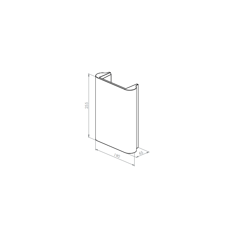 BRICK IN THE WALL Zyrco H Mono IP20 LED 900LM 230VAC WARMDIM