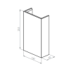 BRICK IN THE WALL Onyx H Duo IP20 LED 2x500LM 230VAC WARMDIM