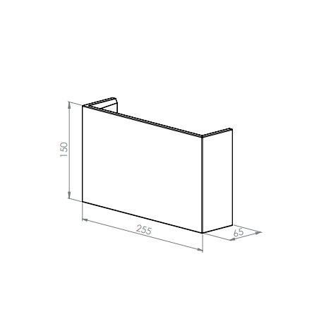 BRICK IN THE WALL Onyx L Mono IP20 LED 900LM 230VAC WARMDIM