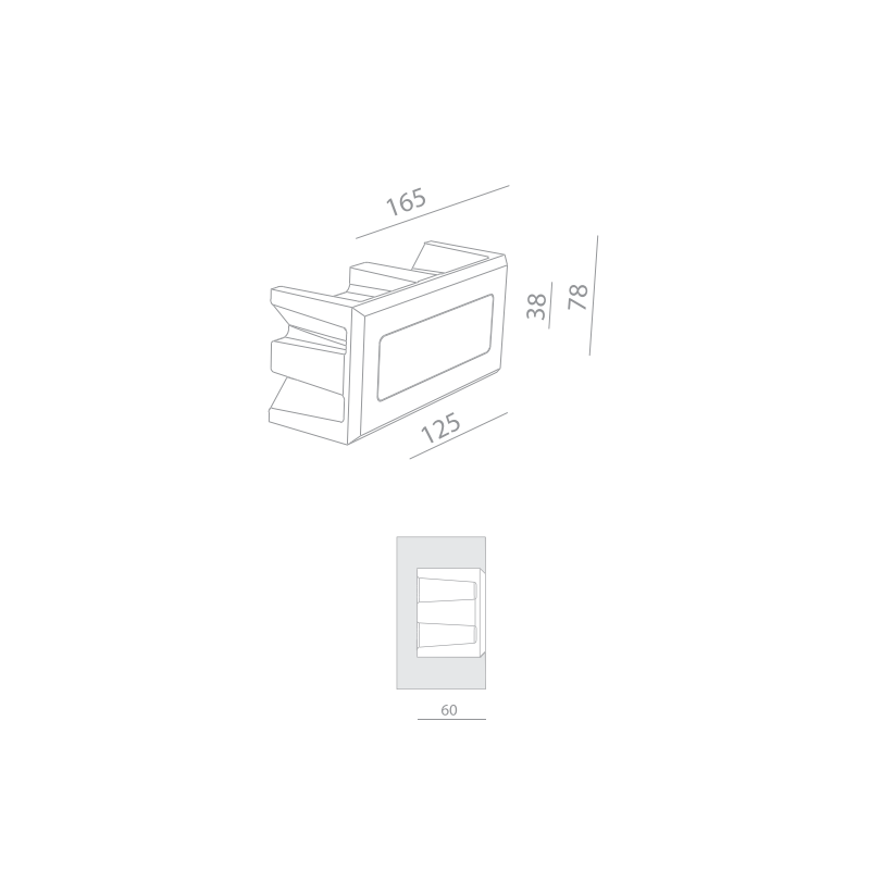 BRICK IN THE WALL Biba LED DIM 100LM IP20