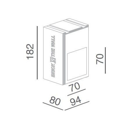 BRICK IN THE WALL Mini Square LED DIM 100LM IP54 Outdoor
