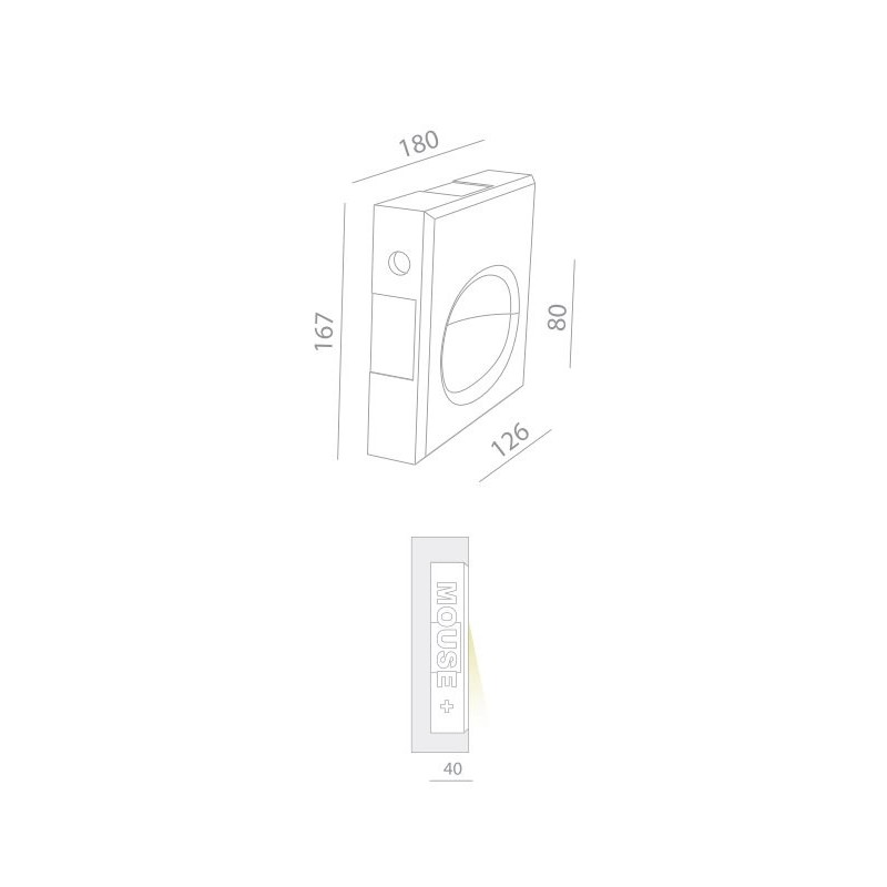 BRICK IN THE WALL Mouse + LED DIM 100LM IP20