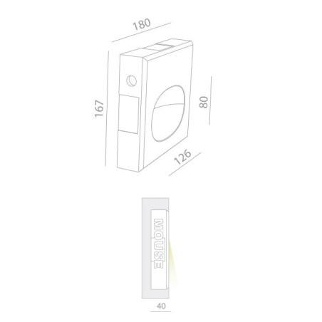 BRICK IN THE WALL Mouse LED DIM 100LM IP20