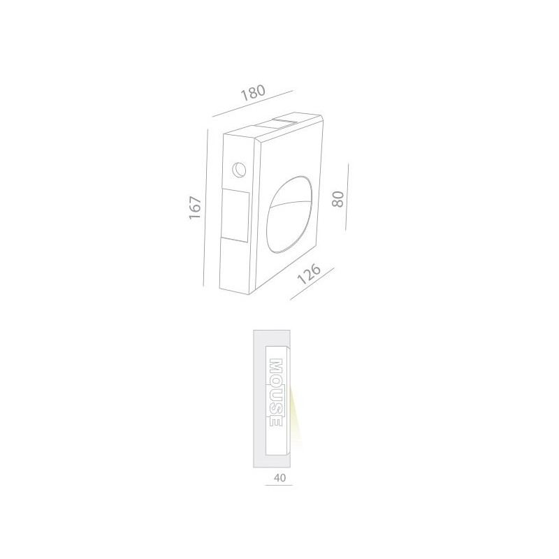 BRICK IN THE WALL Mouse LED DIM 200LM IP54 Outdoor