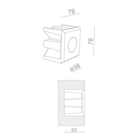BRICK IN THE WALL Pica 3 LED DIM 100LM IP54 Bathroom