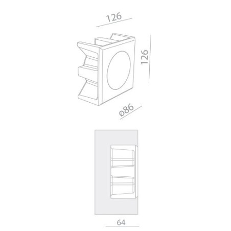 BRICK IN THE WALL Pica 8 LED DIM 100LM IP54 Outdoor
